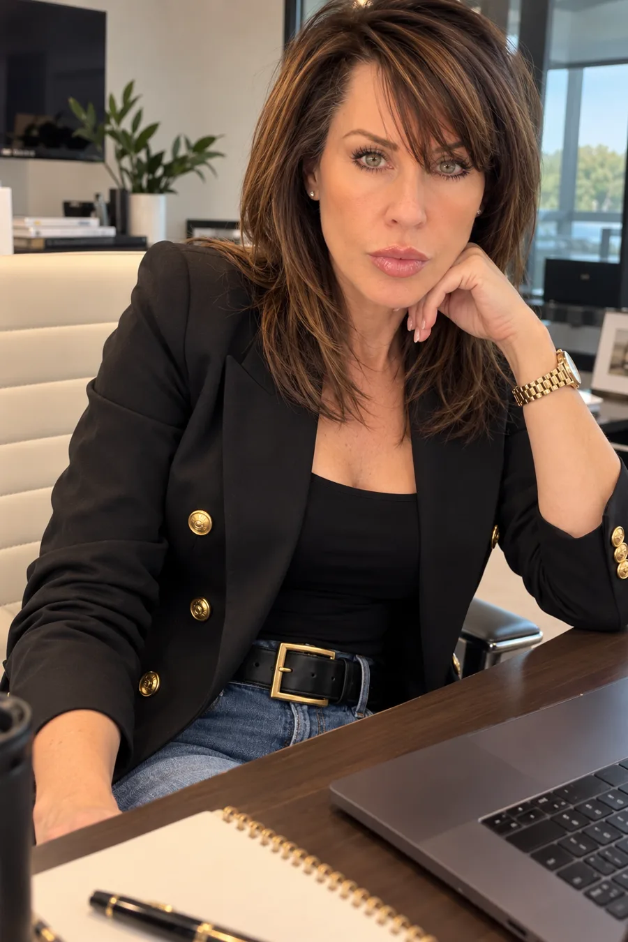 Jennifer Hart, founder of Growth Freak, at her desk